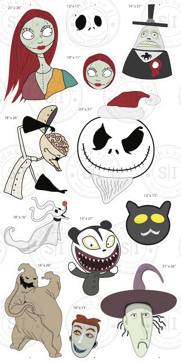 halloween the nightmare before christmas graphics - 12 pieces
